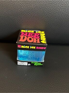 Nee Doh Blue Nice Ice Baby Squishy Cube Fidget Toy NEW